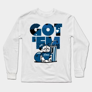 Got Em Dark Marina Blue Sneaker Art Long Sleeve T-Shirt